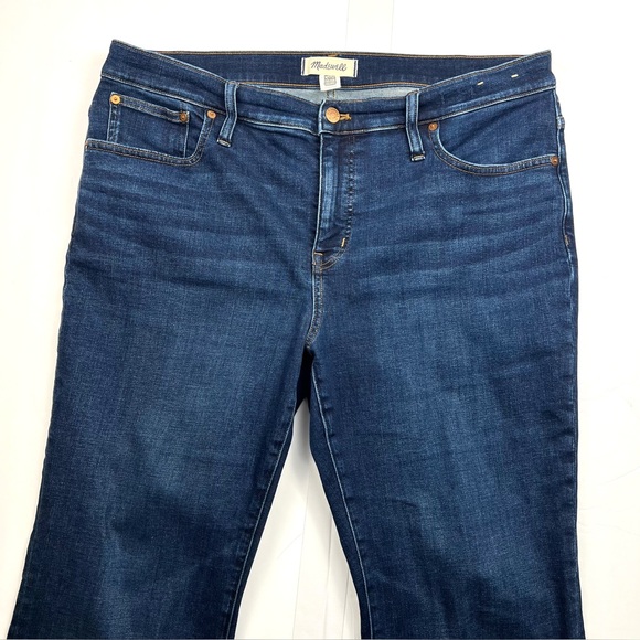 Madewell Mid Rise Kick Out Ankle Jeans Women’s sz 32 Medium Blue Stretch Casual - Picture 6 of 16